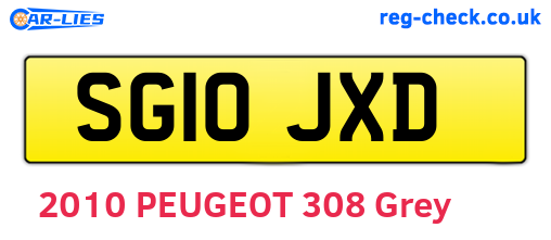 SG10JXD are the vehicle registration plates.