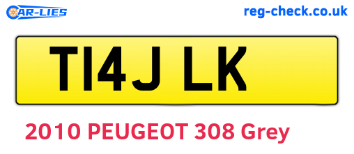 T14JLK are the vehicle registration plates.