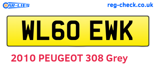 WL60EWK are the vehicle registration plates.