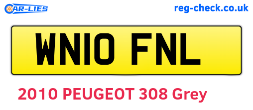 WN10FNL are the vehicle registration plates.