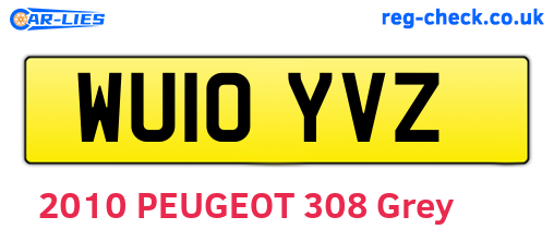 WU10YVZ are the vehicle registration plates.