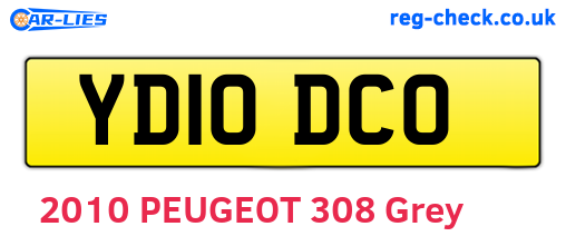 YD10DCO are the vehicle registration plates.