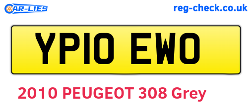 YP10EWO are the vehicle registration plates.