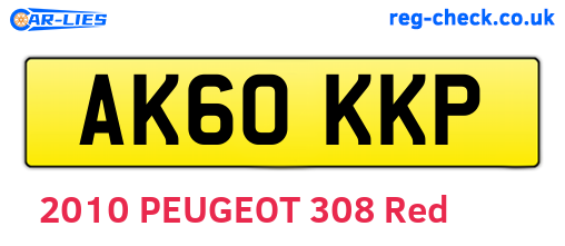 AK60KKP are the vehicle registration plates.