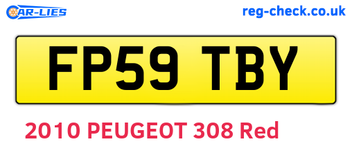 FP59TBY are the vehicle registration plates.