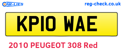 KP10WAE are the vehicle registration plates.