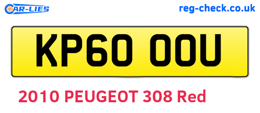 KP60OOU are the vehicle registration plates.
