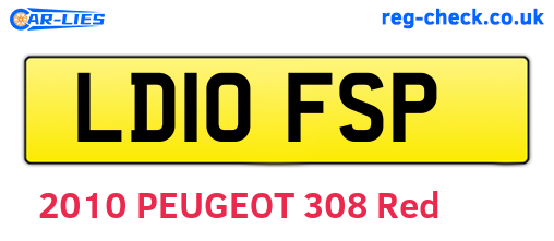 LD10FSP are the vehicle registration plates.