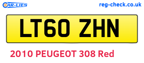 LT60ZHN are the vehicle registration plates.