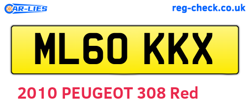 ML60KKX are the vehicle registration plates.