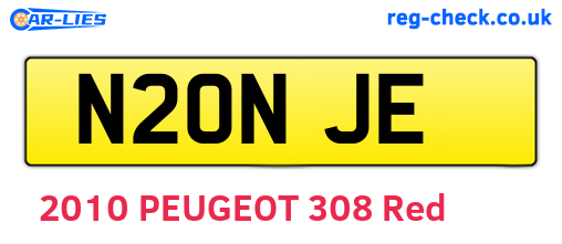 N20NJE are the vehicle registration plates.