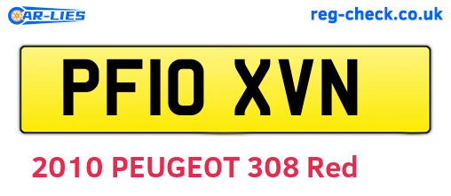 PF10XVN are the vehicle registration plates.