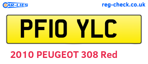 PF10YLC are the vehicle registration plates.