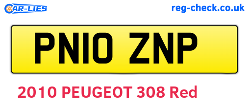 PN10ZNP are the vehicle registration plates.