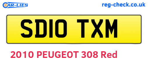 SD10TXM are the vehicle registration plates.