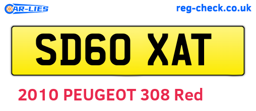 SD60XAT are the vehicle registration plates.