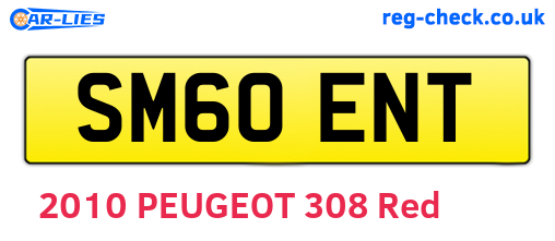 SM60ENT are the vehicle registration plates.