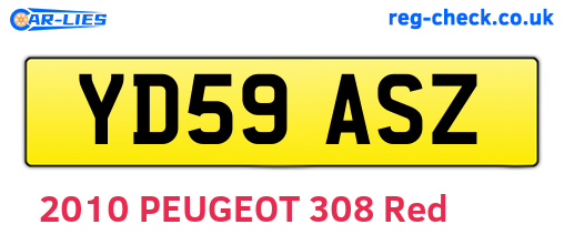 YD59ASZ are the vehicle registration plates.