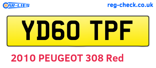 YD60TPF are the vehicle registration plates.