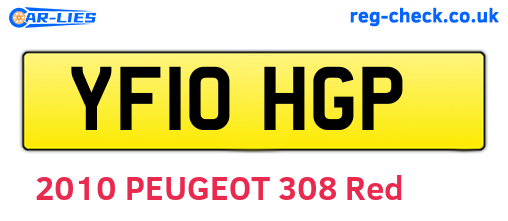 YF10HGP are the vehicle registration plates.