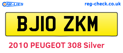 BJ10ZKM are the vehicle registration plates.
