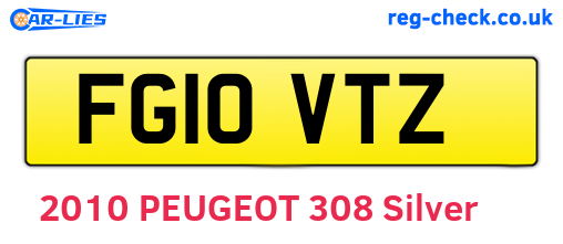 FG10VTZ are the vehicle registration plates.