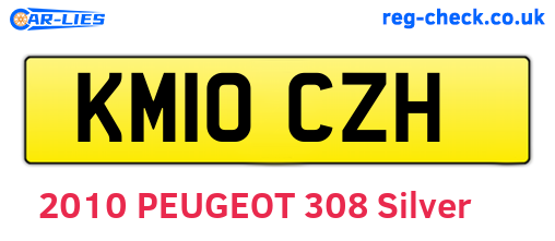 KM10CZH are the vehicle registration plates.