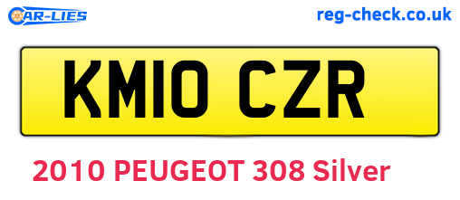 KM10CZR are the vehicle registration plates.