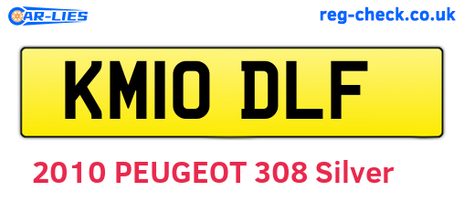 KM10DLF are the vehicle registration plates.