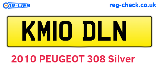 KM10DLN are the vehicle registration plates.