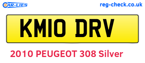 KM10DRV are the vehicle registration plates.