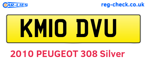 KM10DVU are the vehicle registration plates.
