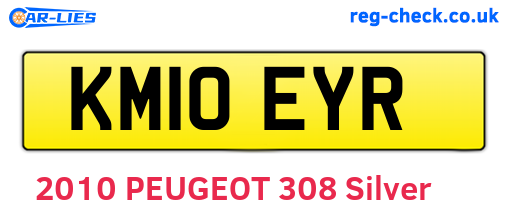 KM10EYR are the vehicle registration plates.