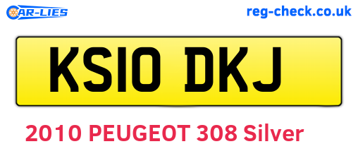 KS10DKJ are the vehicle registration plates.