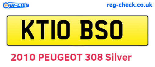 KT10BSO are the vehicle registration plates.