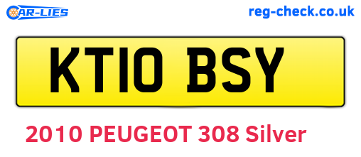 KT10BSY are the vehicle registration plates.