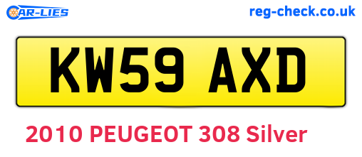 KW59AXD are the vehicle registration plates.