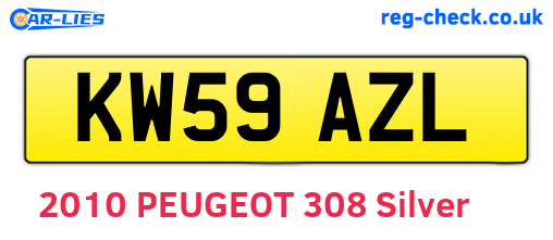 KW59AZL are the vehicle registration plates.