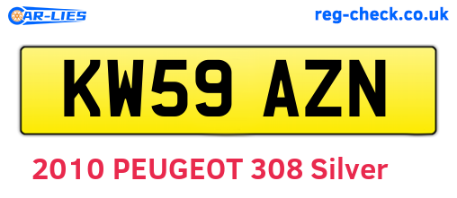 KW59AZN are the vehicle registration plates.