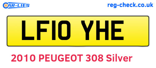 LF10YHE are the vehicle registration plates.
