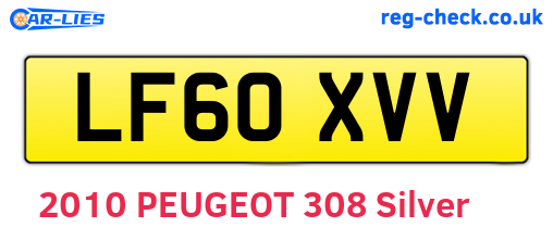 LF60XVV are the vehicle registration plates.