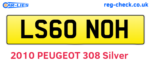LS60NOH are the vehicle registration plates.