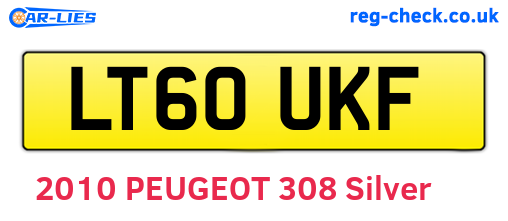 LT60UKF are the vehicle registration plates.