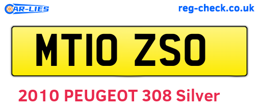 MT10ZSO are the vehicle registration plates.