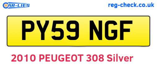 PY59NGF are the vehicle registration plates.