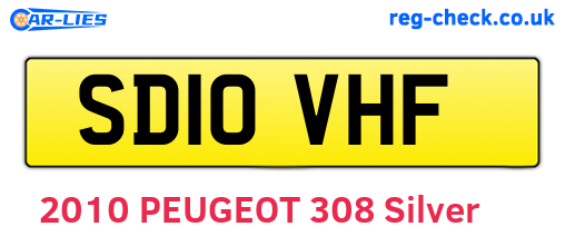 SD10VHF are the vehicle registration plates.