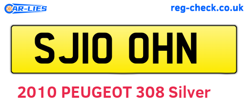 SJ10OHN are the vehicle registration plates.