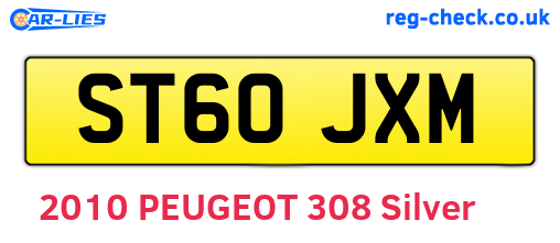 ST60JXM are the vehicle registration plates.