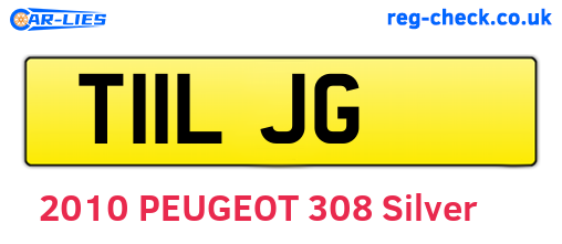 T11LJG are the vehicle registration plates.
