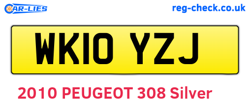 WK10YZJ are the vehicle registration plates.